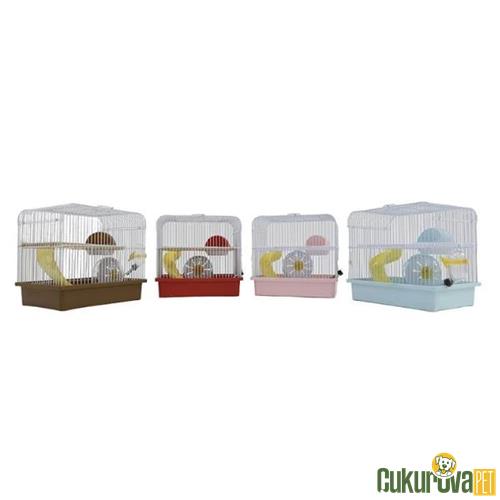 DAYANG RENKLİ HAMSTER KAFESİ 23 x 17 x 24 CM 