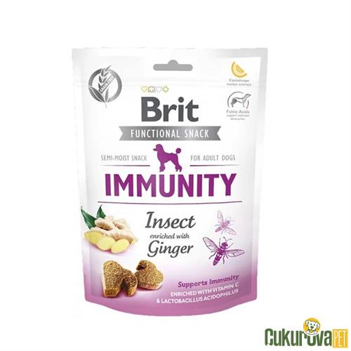 BRIT IMMUNITY ZENCEFİLLİ VE LARVA PROTEİNLİ BAĞIŞIKLIK DESTEKLEYİCİ KÖPEK ÖDÜLÜ 150 GR