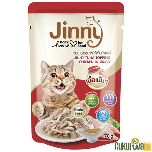 JINNY TON BALIKLI VE TAVUKLU GRAVY SOS İÇİNDE KEDİ YAŞ MAMASI 70 GR