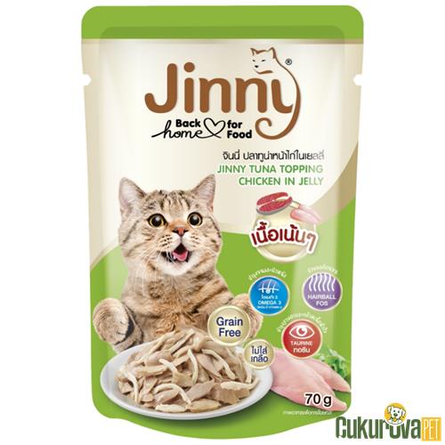 JINNY TON BALIKLI VE TAVUKLU JELLY JÖLE İÇİNDE KEDİ YAŞ MAMASI 70 GR