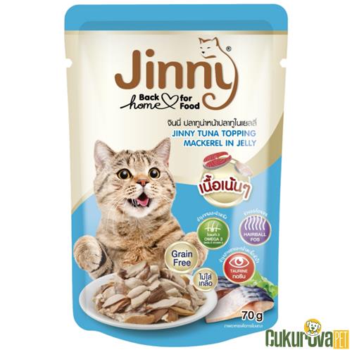 JINNY TON VE USKUMRU BALIKLI JELLY JÖLE İÇİNDE KEDİ YAŞ MAMASI 70 GR