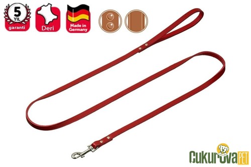 Karlie Köpek Deri Uzatma Tasması Kırmızı 100 Cm 12 Mm