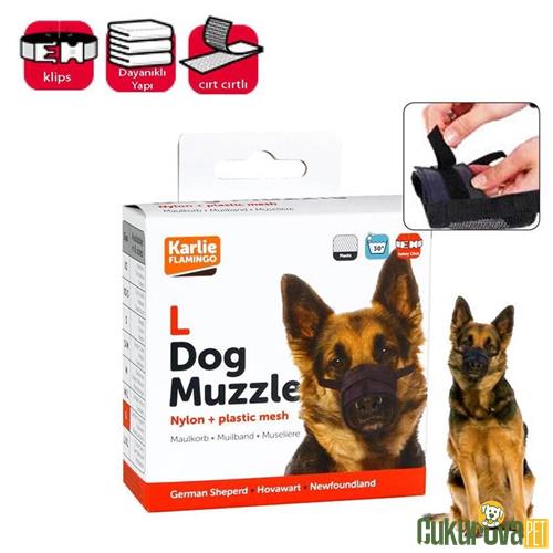 KARLIE SOFT KÖPEK AĞIZLIĞI 49 - 80 CM ( SİYAH ) L