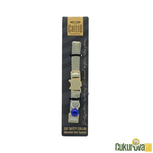 CATTIE GÜVENLİK TOKALI DOKUMADAN EL YAPIMI KEDİ BOYUN TASMASI XS - 1 MM x 15 - 25 CM HAKİ