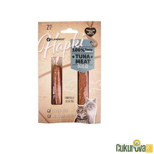 FLAMINGO HAPKİ PİŞİRİLMİŞ TON BALIKLI KEDİ ÖDÜL MAMASI 2'Lİ - 35 GR 
