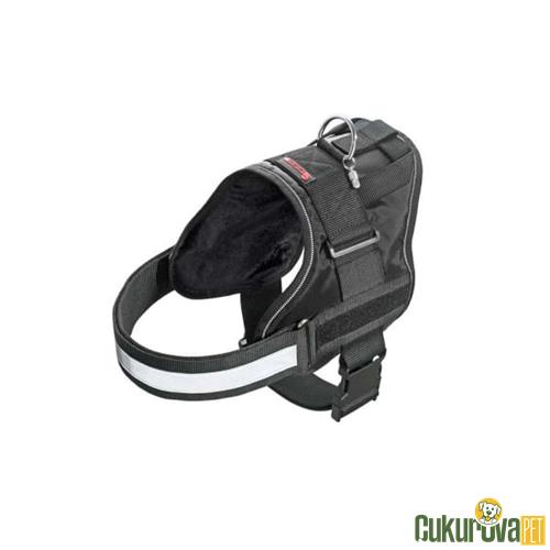 KARLIE TEFLON AYARLANABİLİR İSİMLİKLİ GÖĞÜS TASMASI 80 - 100 CM ( SİYAH ) XL
