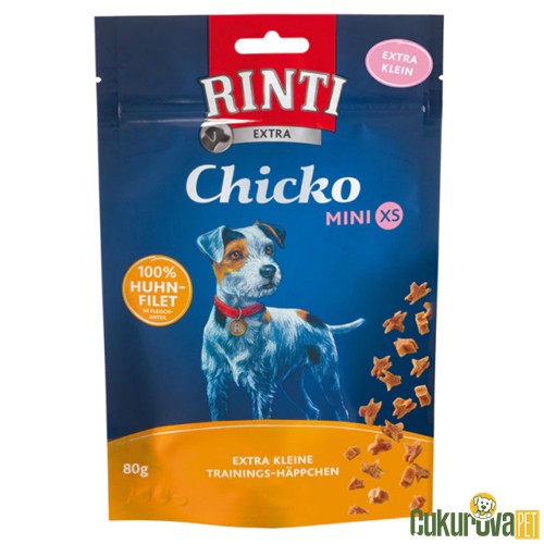 RINTI KÜÇÜK IRKLAR İÇİN TAVUKLU KÖPEK ÖDÜLÜ 80 GR - XS 