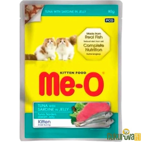 MEO TON BALIKLI VE SARDALYALI YAVRU KEDİ YAŞ MAMASI 80 GR