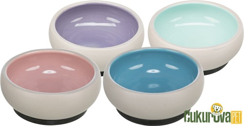 TRIXIE KEDİ & KÖPEK MAMA VE SU KABI SERAMİK 11 CM x 300 ML - KARIŞIK RENKLİ