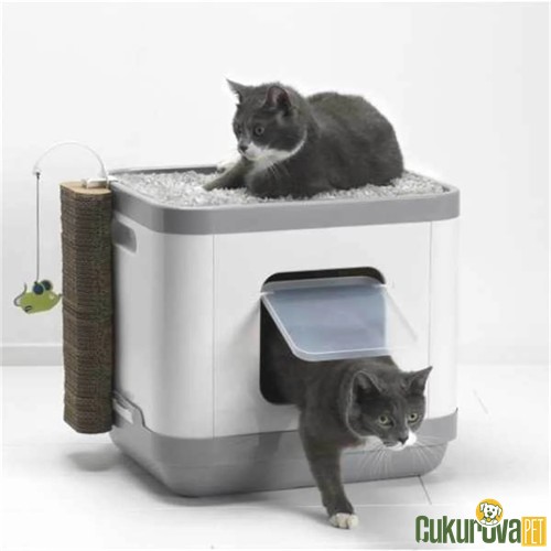 MODERNA CAT CONCEPT KAPALI KEDİ TUVALETİ - GRİ 