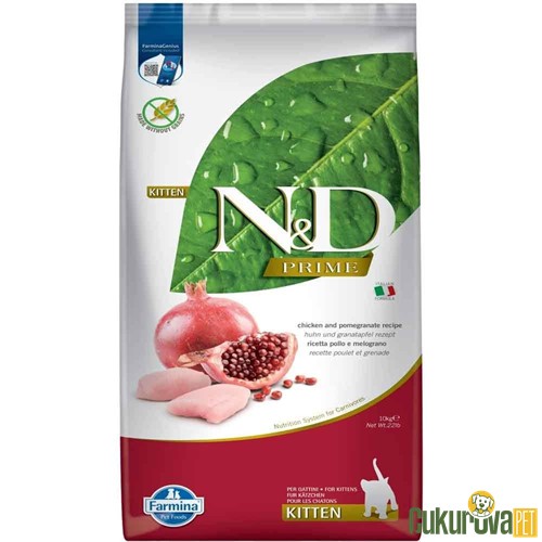 N & D TAHILSIZ KITTEN TAVUK NAR YAVRU KEDİ MAMASI 10 KG