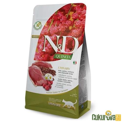 N&D QUINOA URINARY İDRAR YOLU DESTEKLEYİCİ ÖRDEKLİ KEDİ MAMASI 1.5 KG