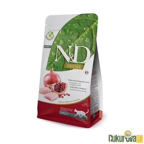 N & D TAHILSIZ TAVUK ETLİ VE NARLI YETİŞKİN KEDİ MAMASI 1.5 KG