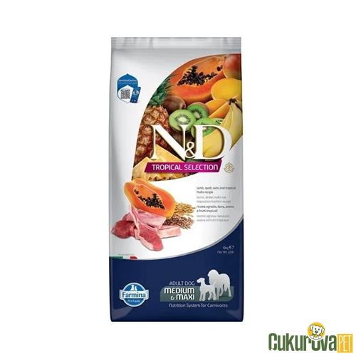 N&D TROPICAL SELECTION KUZU ETLİ VE TROPICAL MEYVELİ ORTA VE BÜYÜK IRK YAVRU KÖPEK MAMASI 10 KG