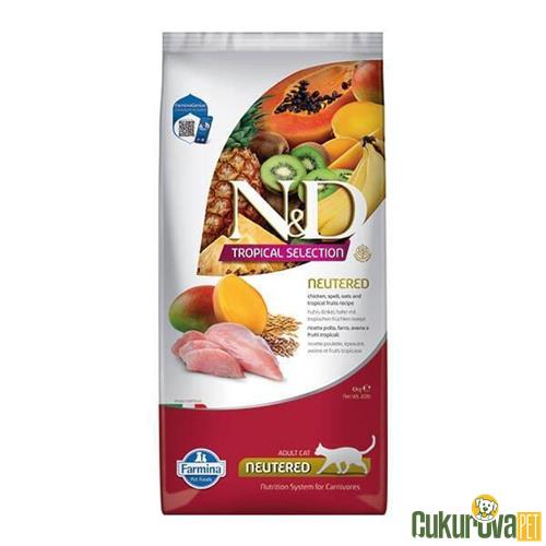N&D TROPICAL TAVUKLU KISIRLAŞTIRILMIŞ KEDİ MAMASI 10 KG