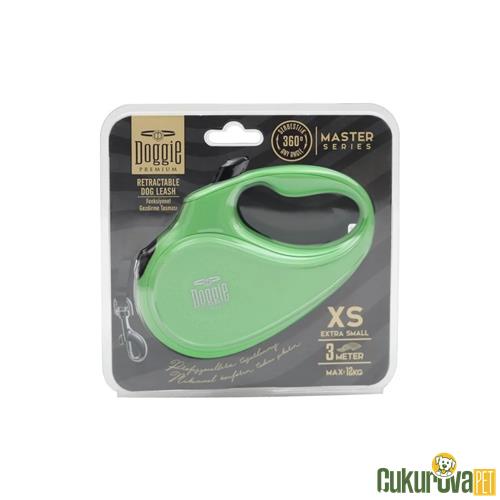 DOGGIE MASTER SERİSİ OTOMATİK UZATMA TASMASI XS - 12 KG - 3 M - YEŞİL
