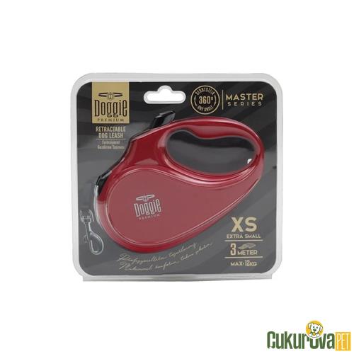 DOGGIE MASTER SERİSİ OTOMATİK UZATMA TASMASI XS - 12 KG - 3 M - KIRMIZI
