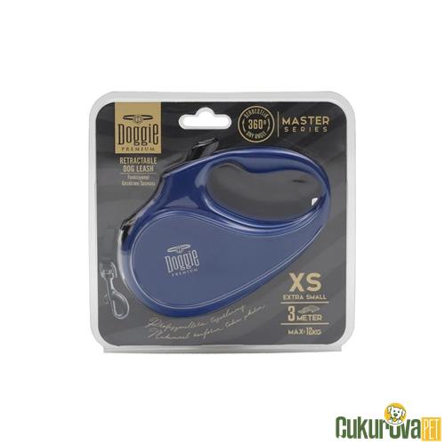 DOGGIE MASTER SERİSİ OTOMATİK UZATMA TASMASI XS - 12 KG - 3 M - ROYAL MAVİ