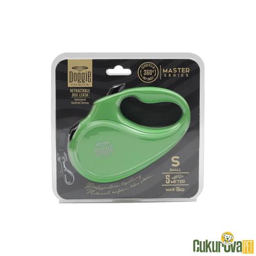 DOGGIE MASTER SERİSİ OTOMATİK UZATMA TASMASI S - 15 KG - 5 M - YEŞİL