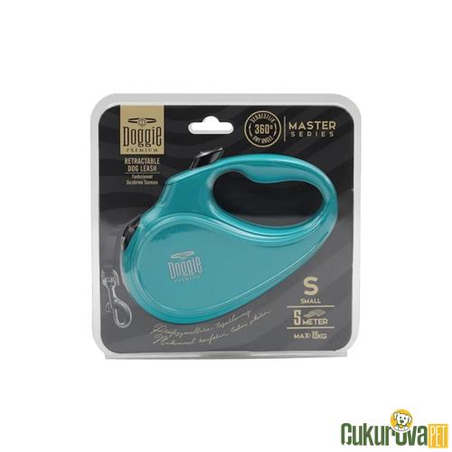 DOGGIE MASTER SERİSİ OTOMATİK UZATMA TASMASI S - 15 KG - 5 M - MAVİ