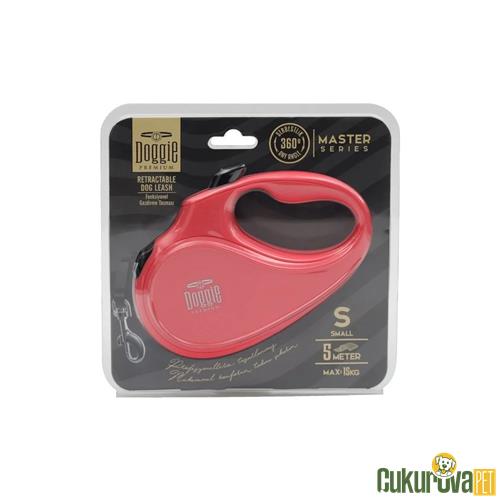 DOGGIE MASTER SERİSİ OTOMATİK UZATMA TASMASI S - 15 KG - 5 M - PEMBE