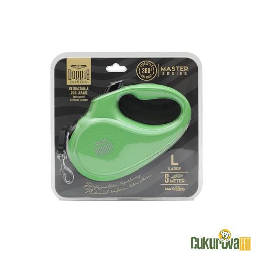 DOGGIE MASTER SERİSİ OTOMATİK UZATMA TASMASI L - 50 KG - 5 M - YEŞİL