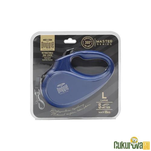 DOGGIE MASTER SERİSİ OTOMATİK UZATMA TASMASI L - 50 KG - 5 M - ROYAL MAVİ