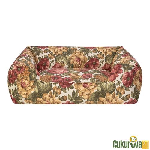 PET COMFORT ALPHA GÜL DESENLİ KEDİ & KÖPEK YATAĞI L - 105 x 85 CM
