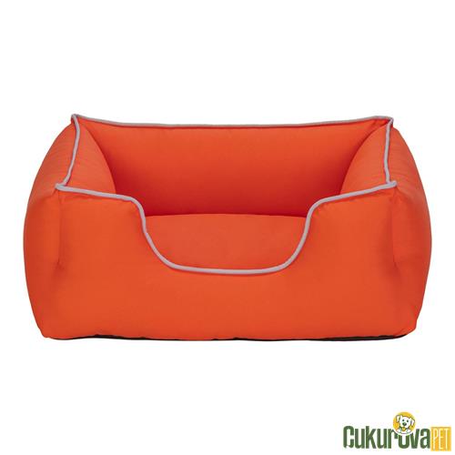 PET COMFORT ALPHA KEDİ & KÖPEK YATAĞI TURUNCU - BEYAZ BIYE S - 60 x 50 CM