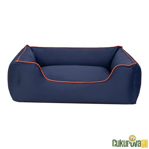 PET COMFORT ALPHA KÖPEK YATAĞI LACİVERT - TURUNCU BIYE L - 105 x 85 CM