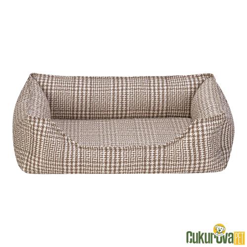 PET COMFORT DELTA BEJ KARELİ KEDİ & KÖPEK YATAĞI XS - 55 x 45 CM