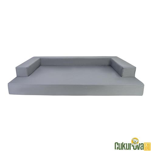 PET COMFORT GLORIA SOFA ORTHOPEDİK SU GEÇİRMEZ KEDİ & KÖPEK YATAĞI GRİ 120 x 80 x 10 CM