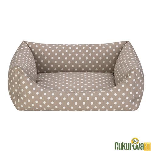 PET COMFORT UNIFORM BEJ PUANTIYELI KEDİ & KÖPEK YATAĞI S - 60 x 50 CM
