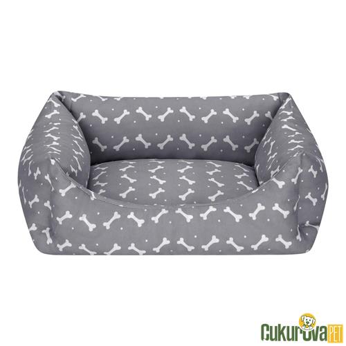 PET COMFORT UNIFORM BONE GRİ - BEYAZ KEDİ & KÖPEK YATAĞI S - 50 x 40 CM