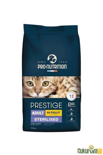 PRO NUTRITION PRESTIGE ADULT STERILISED YETİŞKİN KISIRLAŞTIRILMIŞ TAVUKLU KEDİ 10 KG