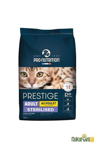 PRO-NUTRITION PRESTIGE TAVUKLU TÜY YUMAĞI ÖNLEYİCİ KISIRLAŞTIRILMIŞ KEDİ MAMASI 2 KG