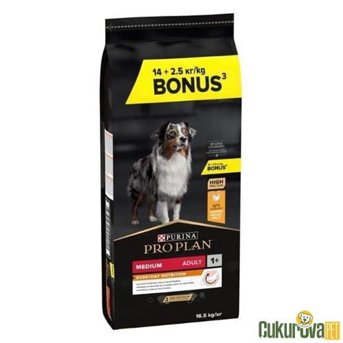 PRO PLAN MEDIUM ADULT TAVUKLU YETİŞKİN KÖPEK MAMASI 16.5 KG
