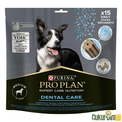 PRO PLAN DENTAL CARE ORTA IRK KÖPEK ÖDÜL MAMASI 345 GR - 15'Lİ