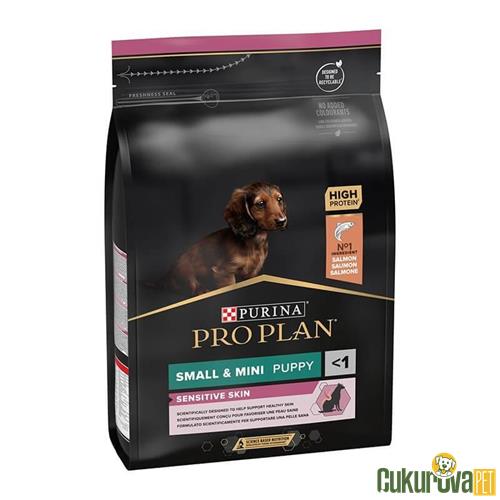 PRO PLAN PUPPY SMALL & MINI SENSITIVE SKIN SOMONLU KÜÇÜK IRK YAVRU KÖPEK MAMASI 3 KG