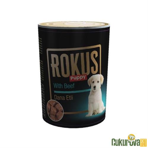 ROKUS TAVUKLU VE SIĞIR ETLİ YAVRU KÖPEK KONSERVESİ 410 GR