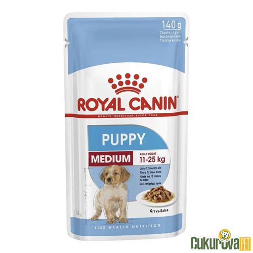 ROYAL CANIN SOS İÇİNDE ORTA IRK YAVRU KÖPEK YAŞ MAMASI 140 GR