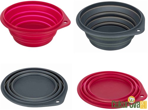 TRIXIE KEDİ & KÖPEK SEYAHAT MAMA & SU KABI SİLİKON 250 ML - 11 CM 