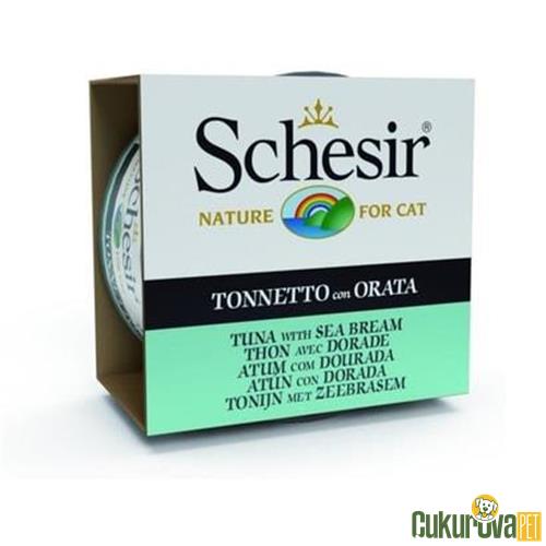 SCHESIR JÖLE İÇİNDE TON BALIKLI VE ÇİPURALI KEDİ KONSERVESİ - 85 GR