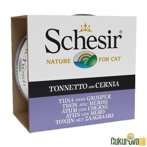 SCHESIR JÖLE İÇİNDE TON BALIKLI VE ORFOZ BALIKLI KEDİ KONSERVESİ - 85 GR