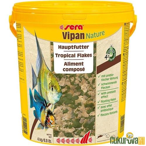 SERA BALIK YEM VIPAN LARGE FLAKES NATURE 21 L - 4 KG