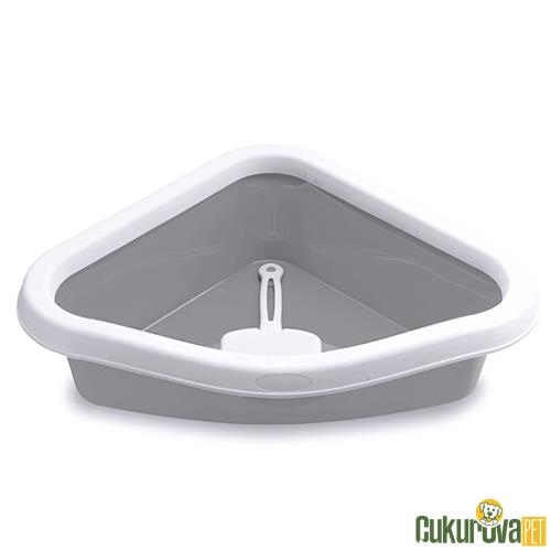 STEFANPLAST SPRINT CORNER KÖŞE MODEL KEDİ TUVALETİ - GRİ 