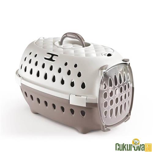 STENFANPLAST TRANSPORTION CHIC KEDİ & KÖPEK TAŞIMA ÇANTASI - GRİ / BEYAZ 