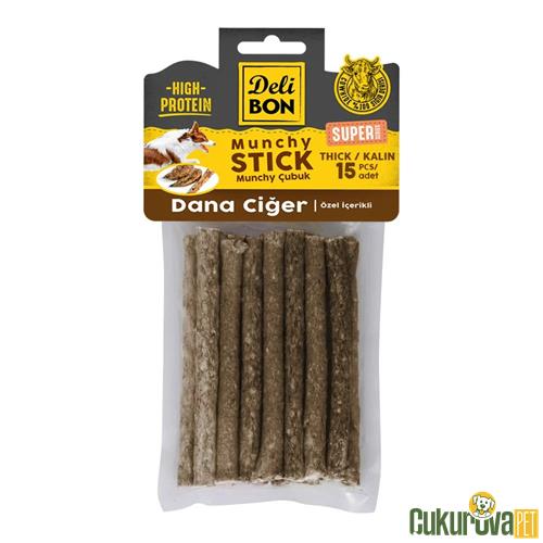 DELİBON SUPER MUNCHY ÇUBUK DANA CİĞERLİ KALIN 15 ADET 