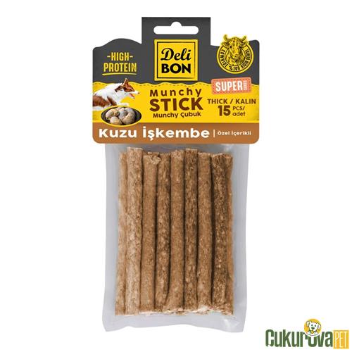 DELİBON SUPER MUNCHY ÇUBUK KUZU İŞKEMBELİ KALIN 15 ADET 