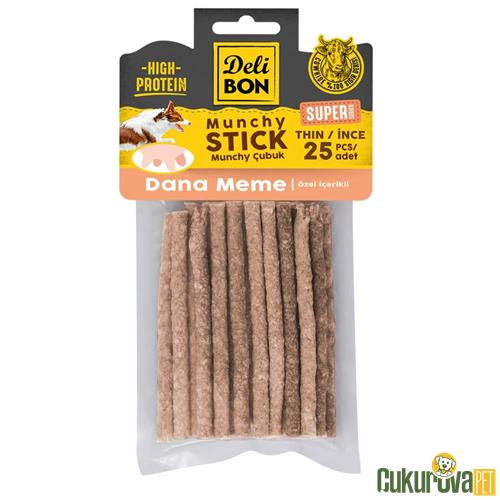 DELİBON SUPER MUNCHY ÇUBUK DANA MEMELİ İNCE 25 ADET 